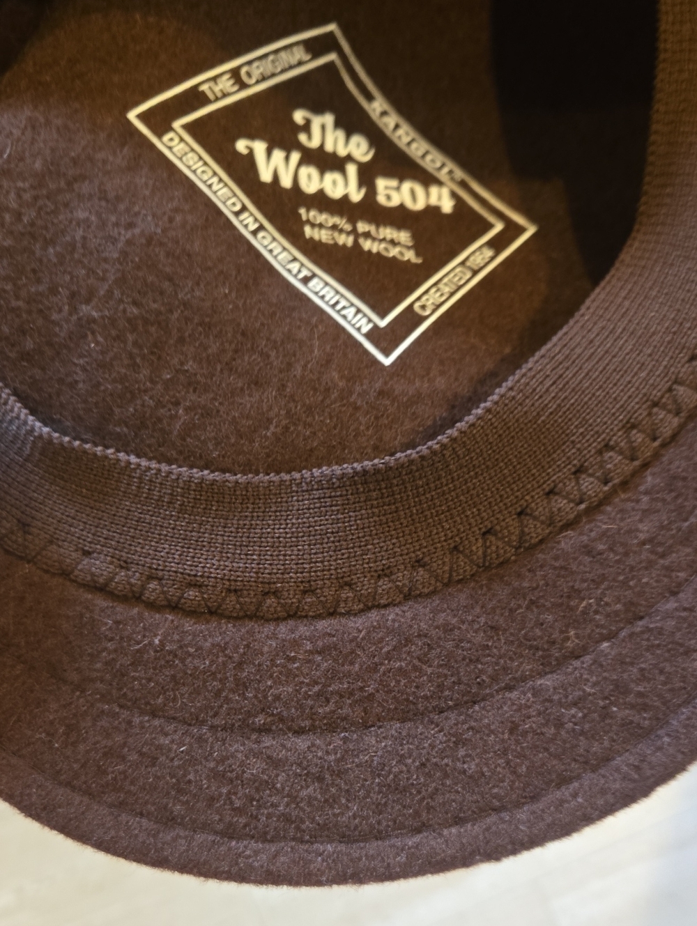 Kangol "The Wool 504" 100% Pure New Wool Brown Cap - Picture 5 of 7